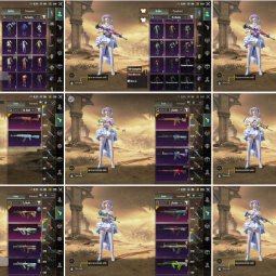 #2119N | Lv 74 - 144 Set M416 The Fool lv4 Mk14 Red + 5 Weapon Lab Rp S51112M3A11MaxS78913On Elysian Bloom Set Open Twin Hair S5 1